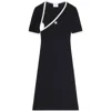 Courrèges Black & White Slash Contrast Minidress