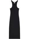 Courrèges Courregès Canale Navy Scuba Straps Dress In Black