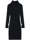 Courrèges Courreges Short Ribbed Dress In Black