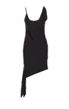 Courrèges Courreges Black Polyester Mini Dress In Black