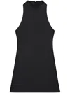 Courrèges Twisted Design Sleeveless Top In Soft Cotton In Black