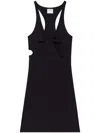 Courrèges Twist 90s Rib Dress In Black