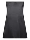 Courrèges Strapless Mini Dress With Back Strap Detail In Black