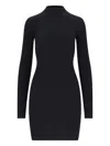 Courrèges Dress With Logo In Black