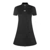 Courrèges Zip-front Short-sleeve Dress In Black