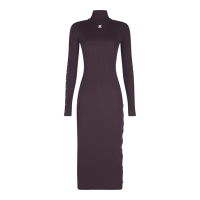 Courrèges Dresses Blue And Green In Black