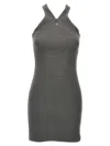 Courrèges Courreges 'criss Cross 90's Mini' Dress In Gray