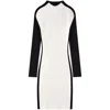 Courrèges Contrast-frame Ribbed-knit Mini Dress In Multicolor
