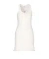 Courrèges Crewneck Meduse Knit Mini Ribbed Scoop Sleeveless In White