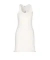 Courrèges Crewneck Meduse Knit Mini Ribbed Scoop Sleeveless In White