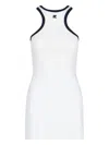 Courrèges Contrast Trim Knit Scuba Minidress In White