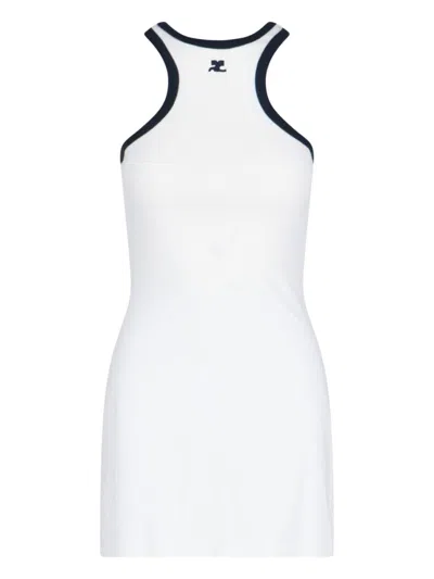 Courrèges Dresses In White
