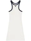 Courrèges Square Neck Mini Dress In White