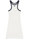 Courrèges Fitted White Mini Dress In White