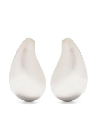Courrèges Drop Clip-on Earrings In Silver