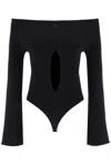Courrèges "invisible Front Zip Bodycon Dress" In Black