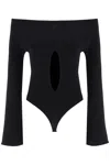 Courrèges "invisible Front Zip Bodycon Dress" In Black (black)
