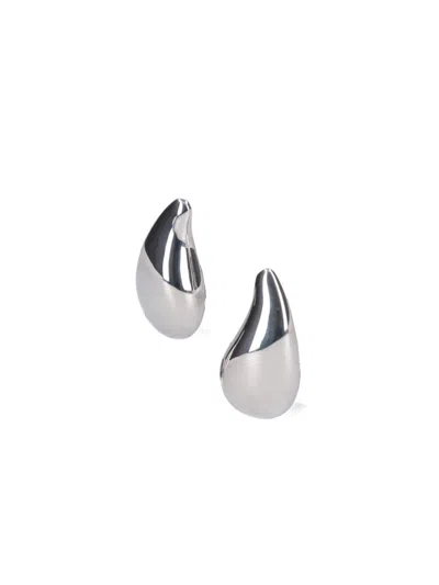 Courrèges 'drop Metal' Earrings In Silver