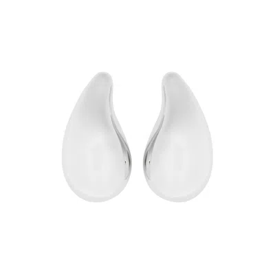 Pre-owned Courrèges Drop Metal Earrings 'silver'