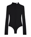 Courrèges Black Lingerie Detail Knitted Sweater In Black