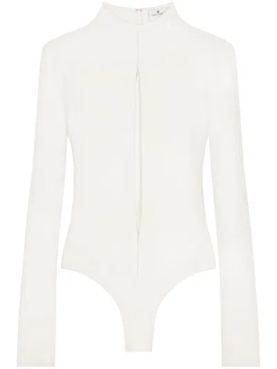 Courrèges Drop Volcano Jersey Body In White
