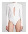 Courrèges Drop Volcano Jersey Body In White
