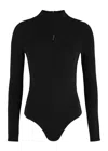 Courrèges Black Lingerie Detail Knitted Sweater In Black