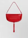 Courrèges Eclipse Moon Shoulder Bag Adjustable Strap In Red