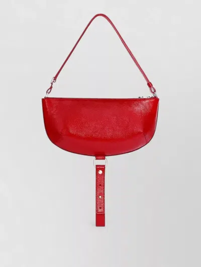 Courrèges Eclipse Moon Shoulder Bag Adjustable Strap In Red