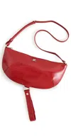 Courrèges Eclipse Naplack Clutch Bag Ruby In Red