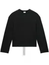Courrèges Elasticated Fleece Jumper In Black