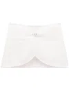 Courrèges Ellipse Buckled Curved Miniskirt In 白色