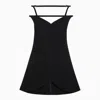 COURRÈGES COURRÈGES ELLIPSE BLACK VISCOSE BUSTIER MINI DRESS