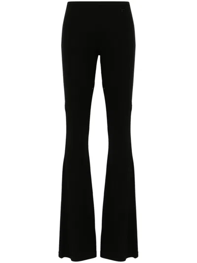 Courrèges Ellipse Bootcut Trousers In Black