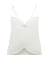 Courrèges Ellipse Buckle-appliqué Tank Top In White