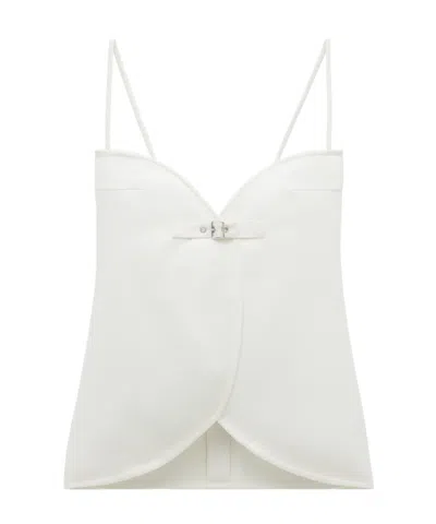 COURRÈGES COURRÈGES ELLIPSE LOGO PLAQUE TWILL TOP