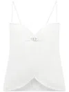 Courrèges Ellipse Buckle-appliqué Tank Top In White