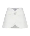 Courrèges Ellipse Buckled Curved Miniskirt In White