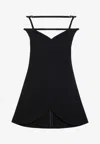 Courrèges Ellipse Bustier Mini Dress In Black