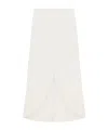 Courrèges Ellipse Crepe Midi Skirt In White