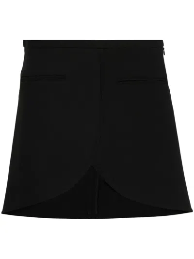 Courrèges Courreges Ellipse Twill Mini Skirt In In Black