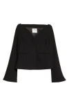 Courrèges Ellipse Tailored Crepe Blazer In Black