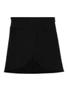 Courrèges Ellipse Tailored Crepe Mini Skirt In Black