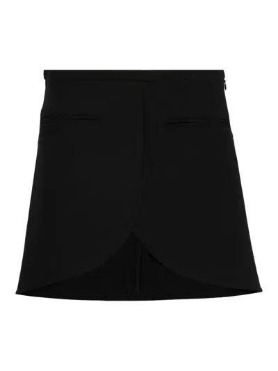 Courrèges Courreges Ellipse Twill Mini Skirt In In Black