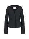 Courrèges Ellipse Tailored Crepe Blazer In Black  