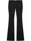 Courrèges Ellipse Low-rise Twill Trousers In Black