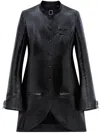 Courrèges Ellipse Midi Coat In Black