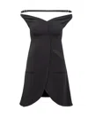Courrèges Ellipse Bustier Mini Dress In Black