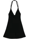 Courrèges Ellipse Mini Dress In Black