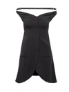 Courrèges Ellipse Bustier Mini Dress In Black